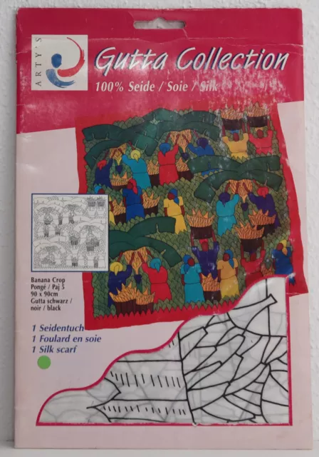 "Seidentuch, ARTY'S Gutta Collection, "Banana Crop" 90 x 90 cm, Pongé 5
