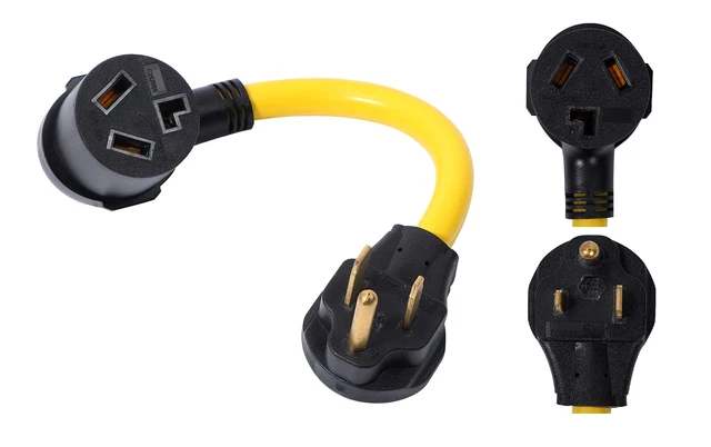 NEMA 6-50P to 10-30R 240V 30 Amp 3 Prong Male Plug to 3 Prong Female