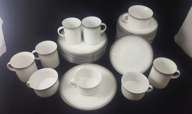 Vintage ROSENTHAL DAWN Lot of China 1960s CUPS SAUCERS PLATES Mid Century Modern