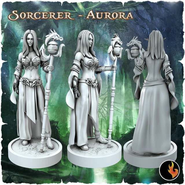 Miniature Kunoichi (ninja Féminin) En Armure Pour Jeux De Rôle (D&D, Pathfinder) - Échelle 32mm - Résine