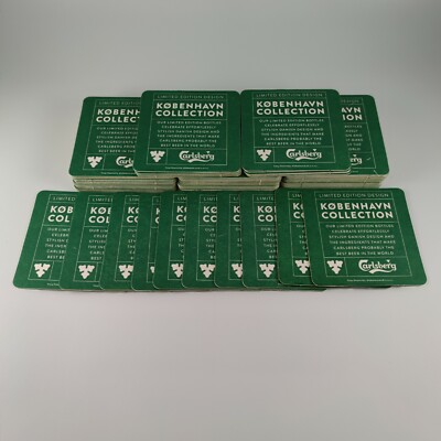 Home Pub 10 x Carlsberg Kobenhavn Collection Beer Mats Beer Coasters Home Bar 