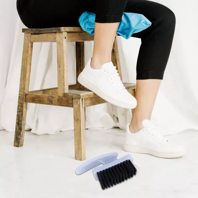 Pulitore pennelli con maniglia per scarpe, biancheria, cucina, pavimento (blu)