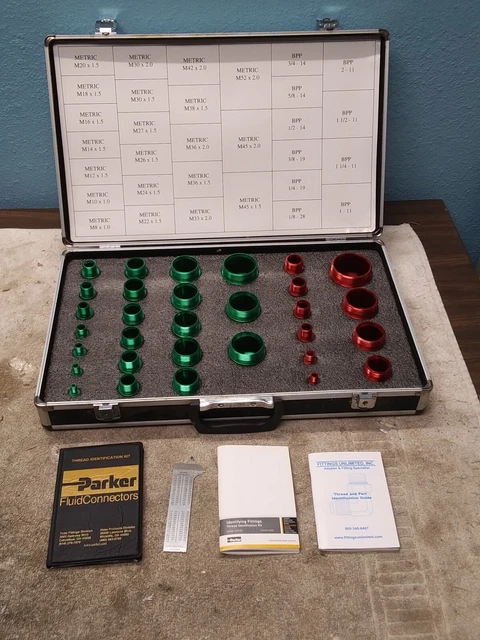 UNIVERSAL HYDRAULIC FITTING Metric Thread Test Kit Parker Thread ...