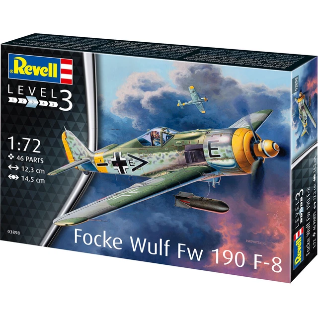 REVELL FOCKE WULF Fw 190 F-8 WWII Aircraft Plastic Model Kit 03898 ...