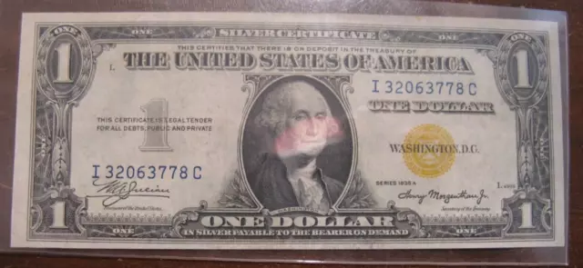 1935 A One Dollar $1 Silver Certificate WWII North Africa Note uncirculated