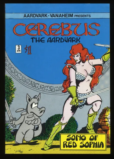 Cerebus the Aardvark #3 FN/VF 7.0 First Appearance Red Sophia! Red Sonja Spoof!