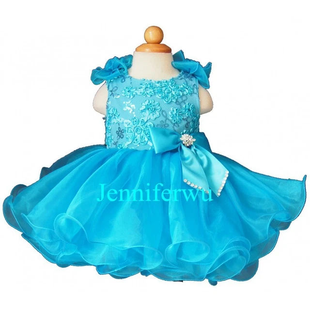 G190-1 Infant Toddler Baby Newborn Little Girl's Pageant Party dres 18-24Months