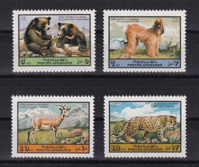 Timbre Stamp 4 Afghanistan Y&T#986-89 Faune Animal Neuf**/Mnh-Mint 1974 ~R79