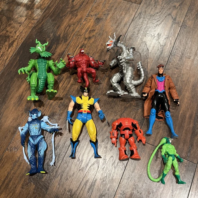 1990s Toy Biz Marvel Action Figure Lot Of  8 All In Used Ok Condition Sold As Is