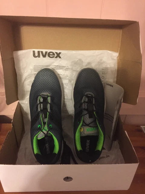 UNISEX BRAND NEW Uvex Sportsline Grey White ESD Safety Trainers