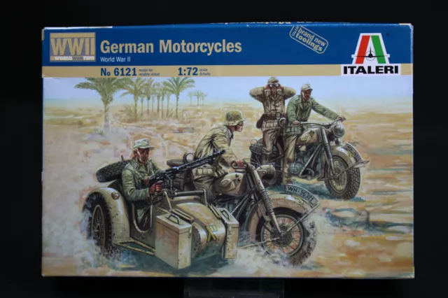 XU038 ITALERI 1/72 maquette figurine 6121 German Motrocycles WWII
