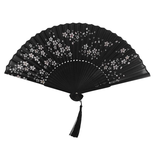 Affascinante Elegante Donna Moderna Fatta a Mano Seta Bambù 8,27 pollici (21 cm) Pieghevole W8A4