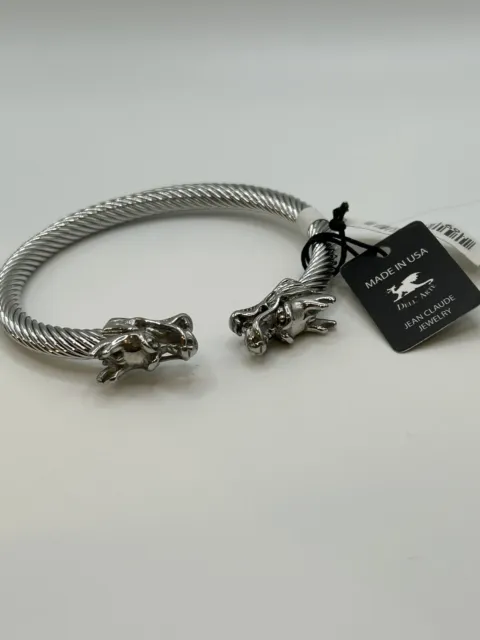 Jean Claude Dell Arte Stainless Steel Dragon Bracelet