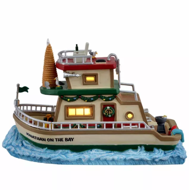 Lemax Plymouth Corners Johnathan’s Houseboat On The Bay #15754 BNIB Lighted Boat