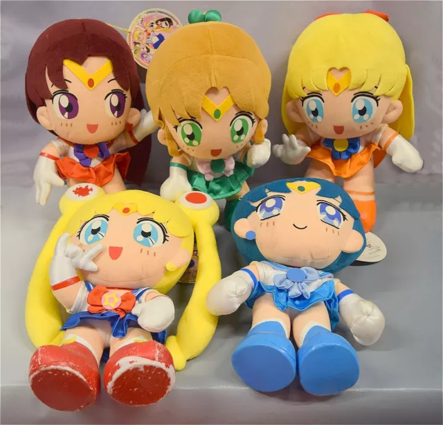 Bandai DX Sailor Moon R Plush Dolls 5pcs Set Mars Jupiter Venus Mercury