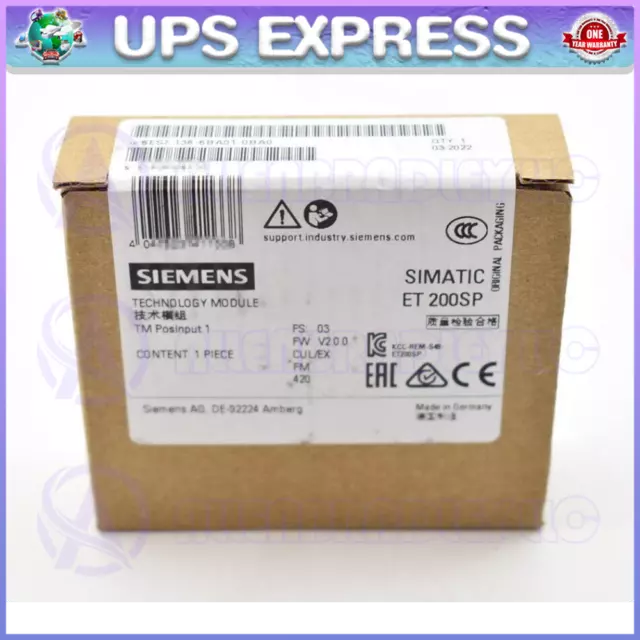 6ES7138-6BA01-0BA0 1PCS NEW SIEMENS 6ES7 138-6BA01-0BA0 Position Decoder Module