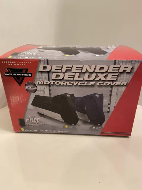 Nelson-Rigg Defender Deluxe Motorcycle Cover Medium Black MC-904 *NIB*