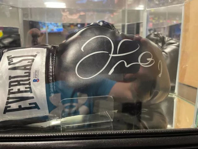 Floyd Mayweather Jr. Signed Black Everlast Glove Beckett COA W/ Display Case