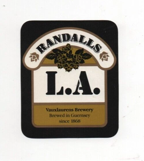 Guernsey - Vintage Beer Label - Vauxlaurens Brewery - Randalls L.A.