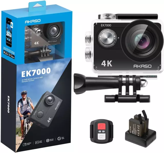 4k Action Camera Ultra HD,  Waterproof Camera Support External Microphone