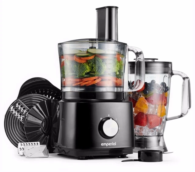 Emperial Küchenmaschine Mixer Häcksler Entsafter Teigmixer 2 Geschwindigkeit & Puls 750W