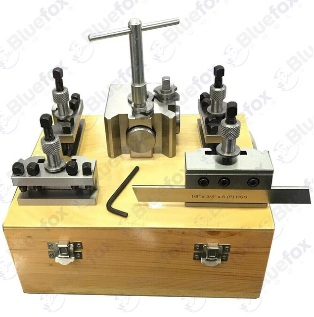 thumbnail image 2 of Bluefox 10pc T63 Quick Change Tool Post Set – For Colchester Bantam (24mm Capacity) 2 of 6