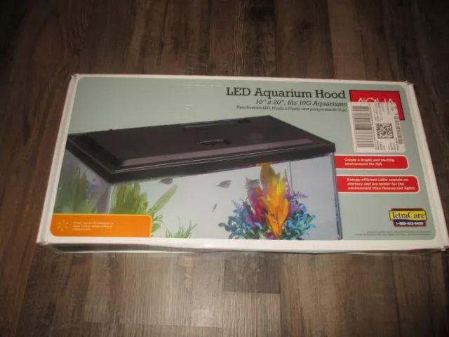 AQUA CULTURE "NEW" LED AQUARIUM HOOD 10" X 20" fits 10 gallon aquarium