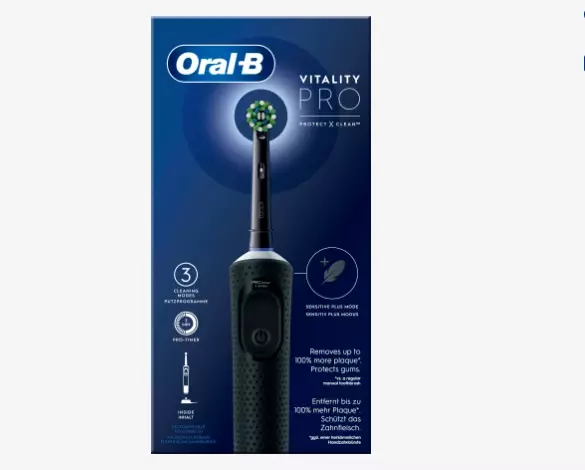 Oral-B elektrische Zahnbürste Vitality PRO Box - Black - lange Akkulaufzeit