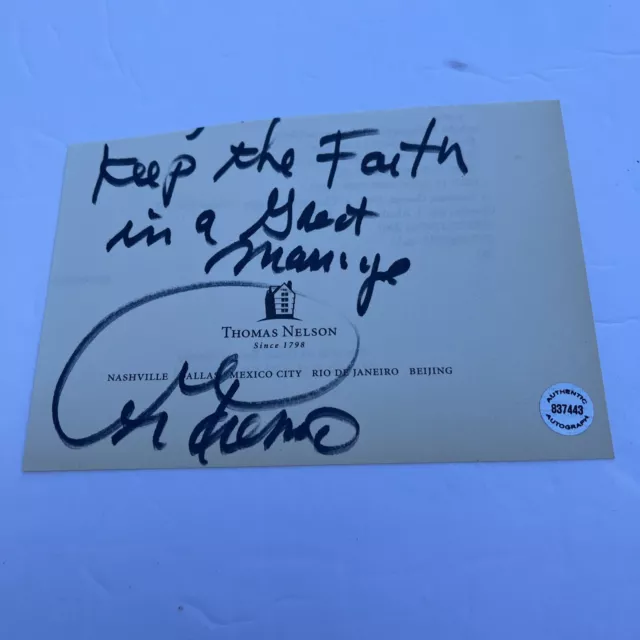 George Foreman￼ signed CUT  Great inscription Boxing ￼ Author hologram COA
