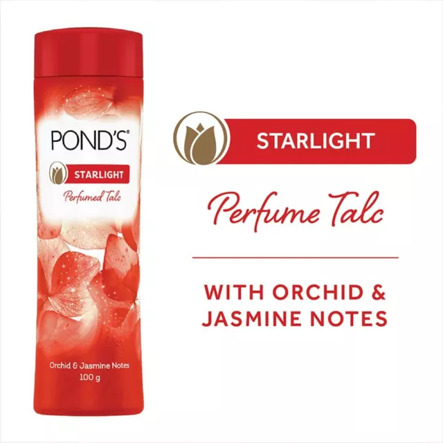 POND'S StarLight Talc Powder, Orchid & Jasmine Notes 50-400 Gram- Free Ship