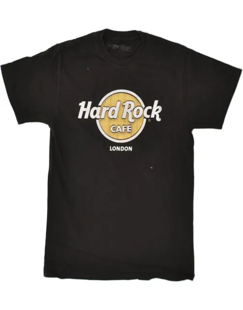 Hard Rock Cafe Herren London Grafik T-Shirt Top klein schwarz Baumwolle AT49