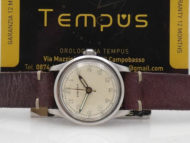 ETERNA 3 TACCHE Years 40 Steel Manual Cal 520 Vintage Men s Watch
