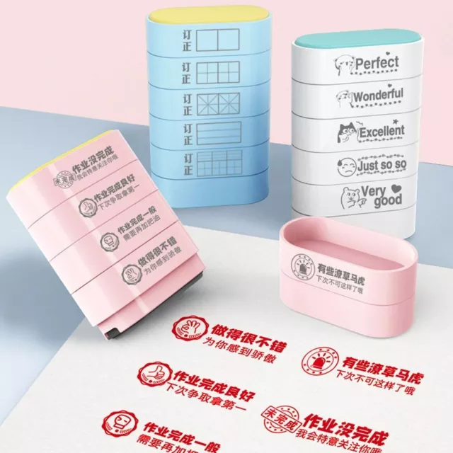 Plastic Pinyin Revised Seal DIY Early Education Seals  Teacher