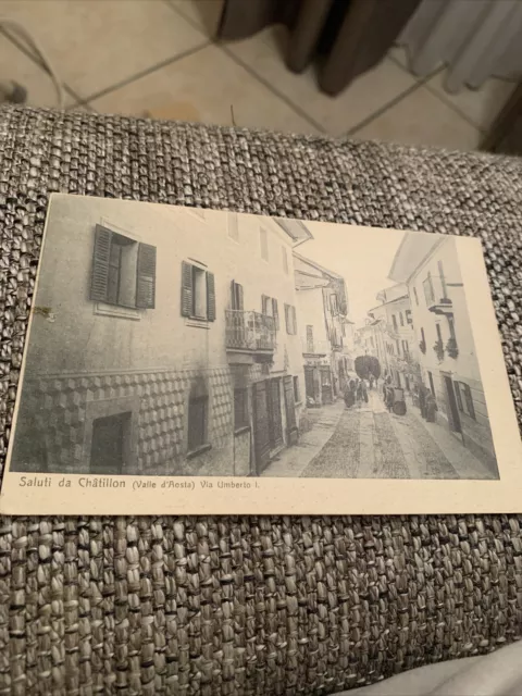 CHATILLON AOSTA - Animata 1900 Via Umberto I