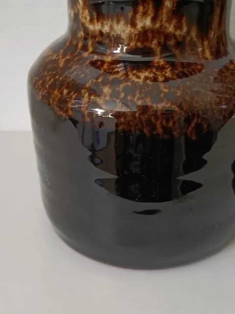 2x Vintage Studio Keramik gesprenkelt braune Glasurnen Terrakotta Urnen beide 18 cm 4