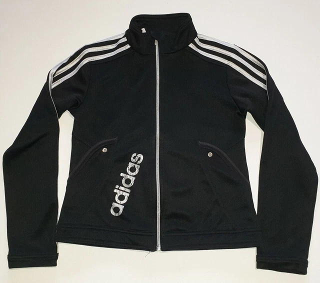 Girls ADIDAS Climalite Full Zip Track Top Jumper Age 9-10