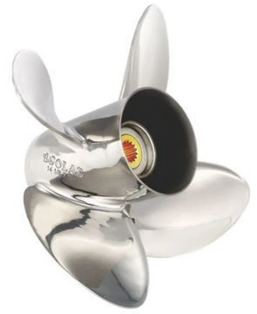 Solas Mercury Mercruiser 40-140HP Propeller SS 4 Blade 13.3"x15P 1453-133-15 Solas Mercury Mercruiser 40-140HP Propeller SS 4 Blade 13.3"x15P 1453-133-15