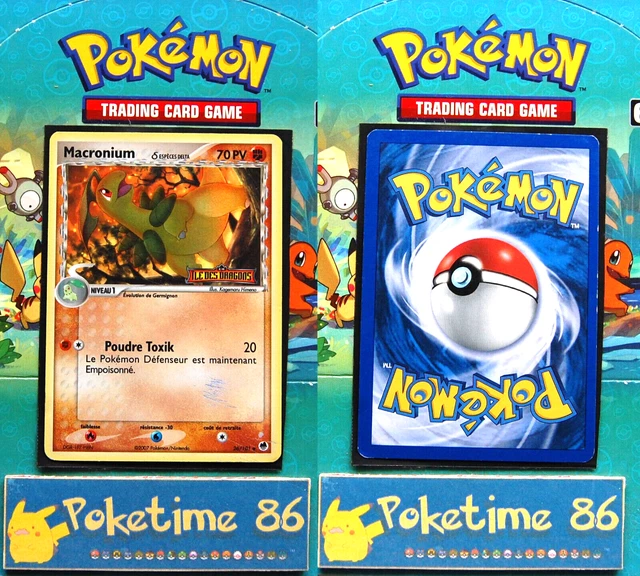 Pokémon EX Ile des dragons MACRONIUM peu commune holo logo 26/101,état moyen