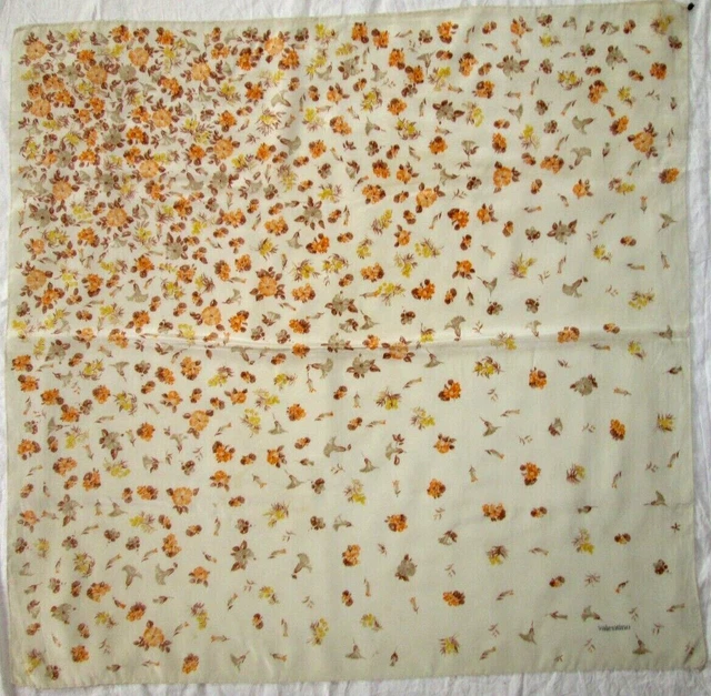 Foulard Valentino Vintage - 65% Cachemire, 35% Soie - Dimensions 85x86 Cm - Multicolore - Occasion