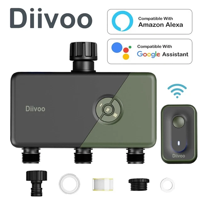 SMART WATER TIMER Sprinkler WiFi with 3 Zone Garden Faucet Drip