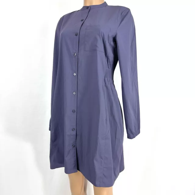 Athleta Women’s S Ashy Purple Button Down Long Sleeve Mini Dress Performance