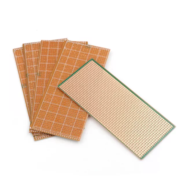 5Pcs 6.5x14.5cm Stripboard Veroboard Uncut PCB Platine Single Side Circui.vio