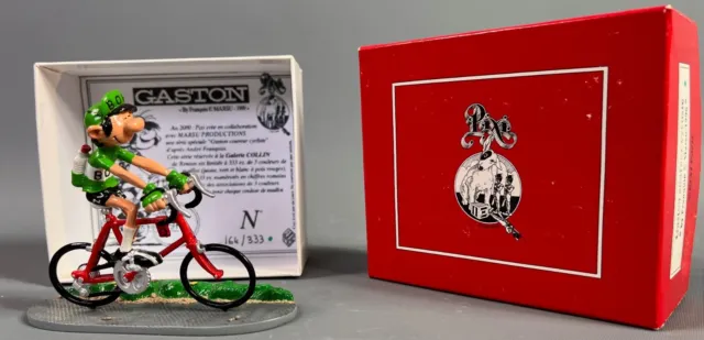 Franquin - Figurine Gaston Coureur Cycliste - Version Vert - Pixi - 2000
