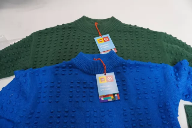 LEGO x Target Exclusive Women's Blue And Green Pullover Sweater Multiple Size