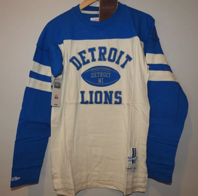 Mitchell & Ness Detroit Lions Swing Pass NFL Long Sleeve New Mens Sizes $80