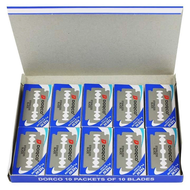 Dorco ST-300 Stainless Double-Edge Razor Blades (100 Count)