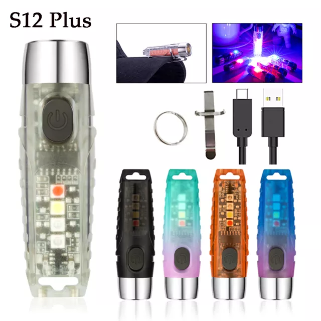 Portable Mini LED Work Light USB Rechargeable Keychain Lamp Flashlight Torch AU