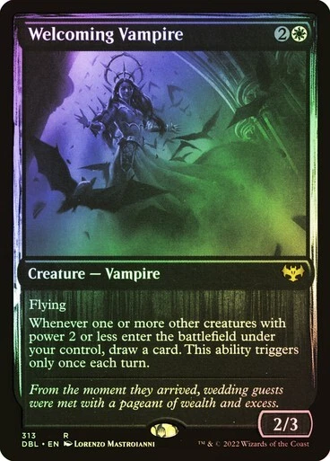 NEW!!! MTG, Innistrad: Double Feature, Welcoming Vampire, 1 Regular & 1 FOIL
