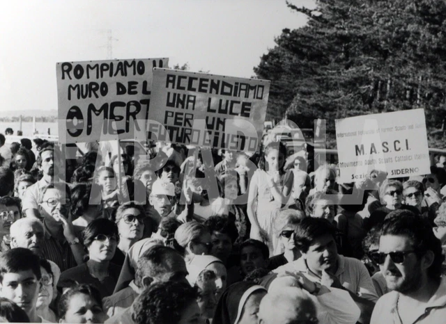 Foto vintage de archivio Aspromonte, Manifestación Contra L'Omerta Toda ,