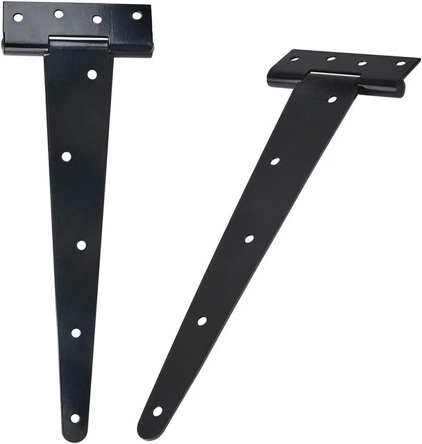 TamBee T-Strap Shed Hinge Gate Strap Heavy Duty Hinge Door Barn Gates Hinges (2,